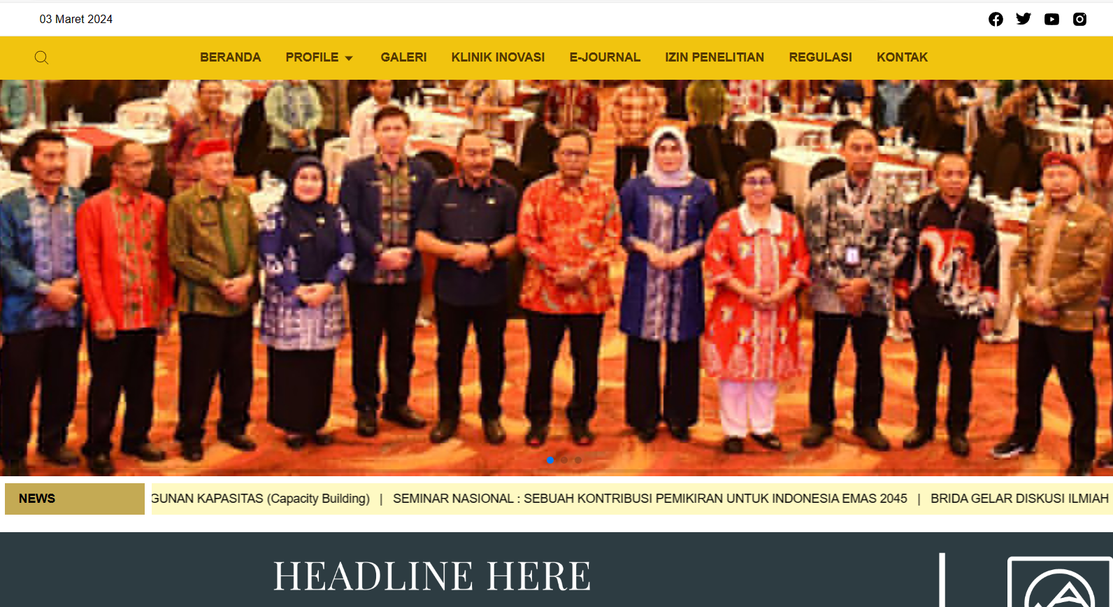 Website Profesional BRIDA Provinsi Sulawesi Tenggara